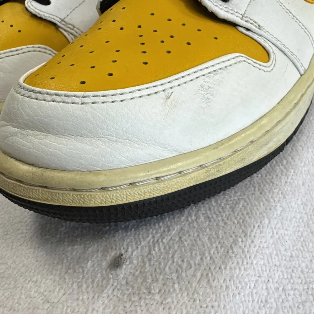 Air Jordan 1 Mid University Gold Size 13 Men’s Black Yellow Retro